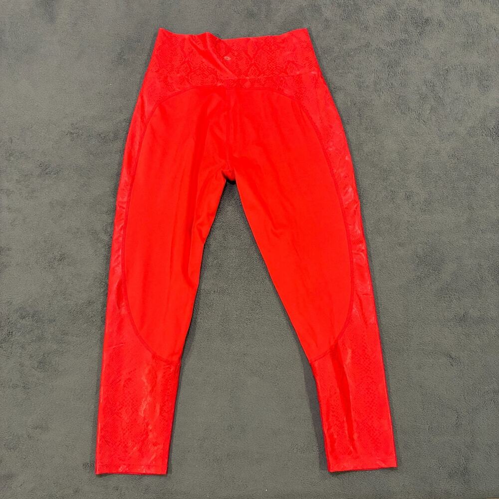 Sofia Active Red Leggings Snake Animal Print Cross Over Waist Women's Size XL - Picture 2 of 8